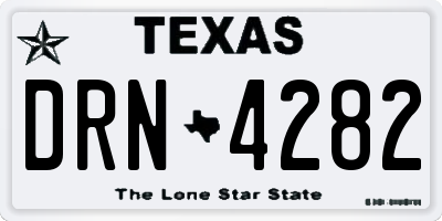 TX license plate DRN4282