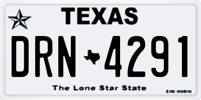 TX license plate DRN4291