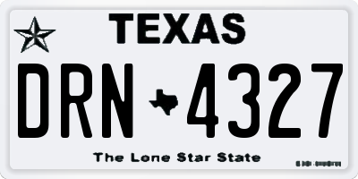 TX license plate DRN4327