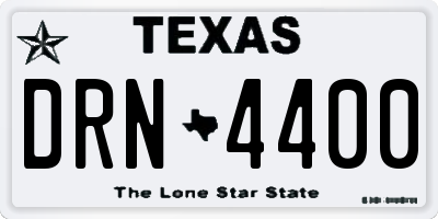 TX license plate DRN4400