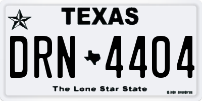 TX license plate DRN4404