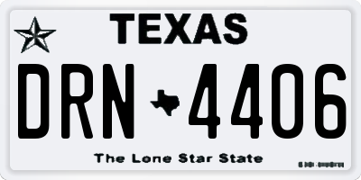 TX license plate DRN4406