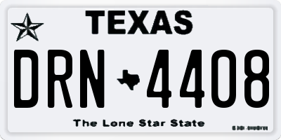 TX license plate DRN4408