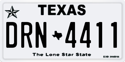 TX license plate DRN4411