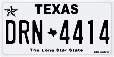 TX license plate DRN4414