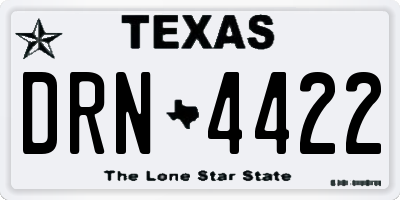 TX license plate DRN4422