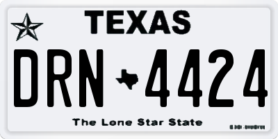 TX license plate DRN4424