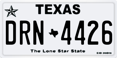 TX license plate DRN4426