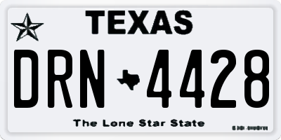 TX license plate DRN4428