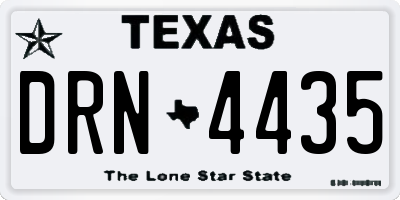 TX license plate DRN4435