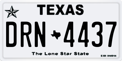 TX license plate DRN4437