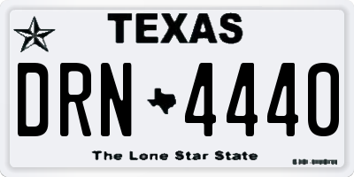 TX license plate DRN4440