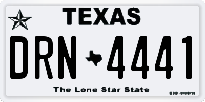 TX license plate DRN4441