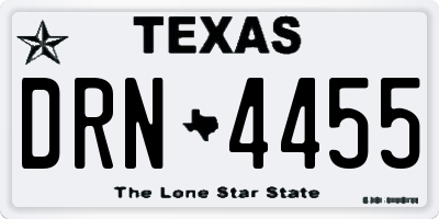TX license plate DRN4455