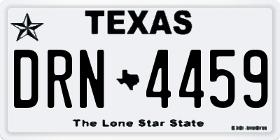 TX license plate DRN4459