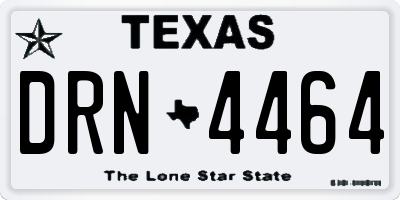 TX license plate DRN4464