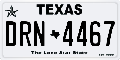 TX license plate DRN4467