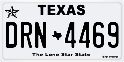 TX license plate DRN4469