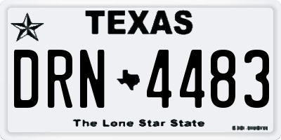 TX license plate DRN4483