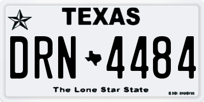 TX license plate DRN4484