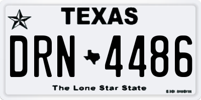 TX license plate DRN4486