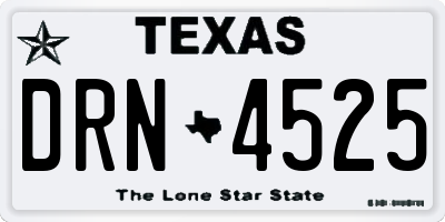 TX license plate DRN4525