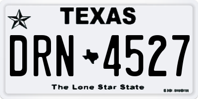 TX license plate DRN4527
