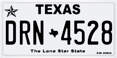 TX license plate DRN4528