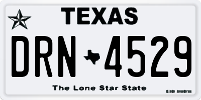 TX license plate DRN4529