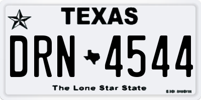 TX license plate DRN4544