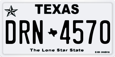 TX license plate DRN4570