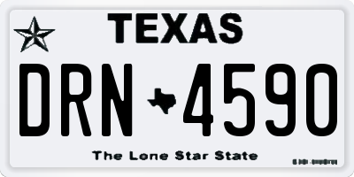 TX license plate DRN4590