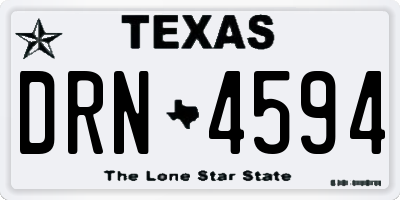 TX license plate DRN4594