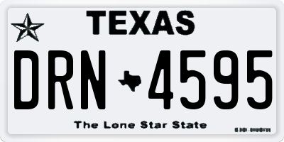 TX license plate DRN4595