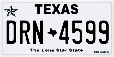 TX license plate DRN4599