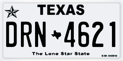 TX license plate DRN4621
