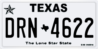 TX license plate DRN4622