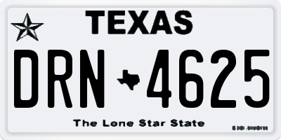 TX license plate DRN4625