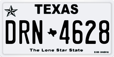 TX license plate DRN4628