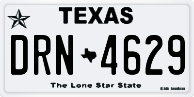 TX license plate DRN4629