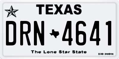 TX license plate DRN4641
