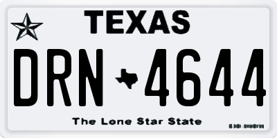 TX license plate DRN4644