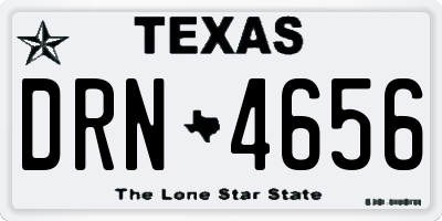 TX license plate DRN4656