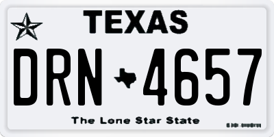 TX license plate DRN4657