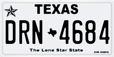 TX license plate DRN4684