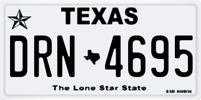 TX license plate DRN4695