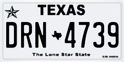 TX license plate DRN4739