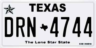 TX license plate DRN4744