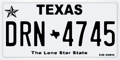 TX license plate DRN4745