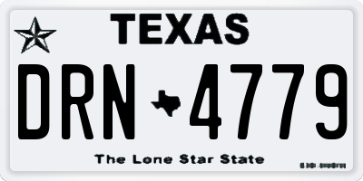 TX license plate DRN4779